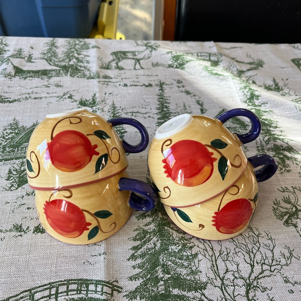 Living Art Granada Set of 4 Teacups